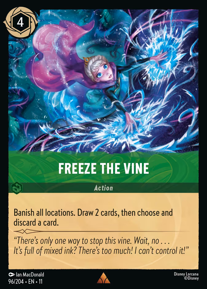 Freeze the Vine Lorcana card (96/204, Winterspell)