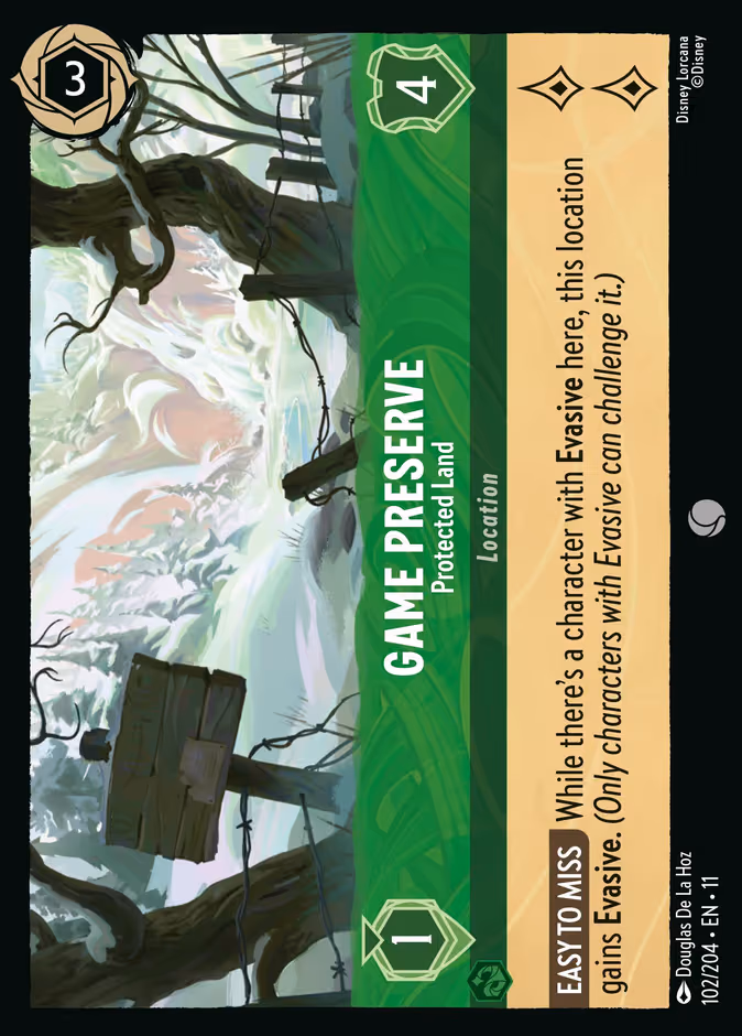 Game Preserve - Protected Land Lorcana card (102/204, Winterspell)