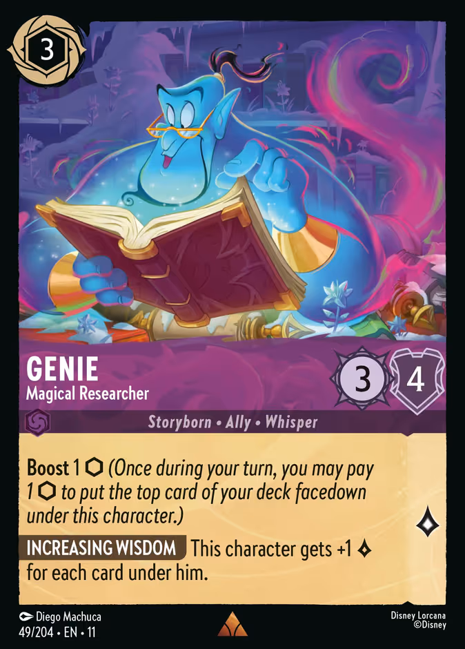 Genie - Magical Researcher Lorcana card (49/204, Winterspell)