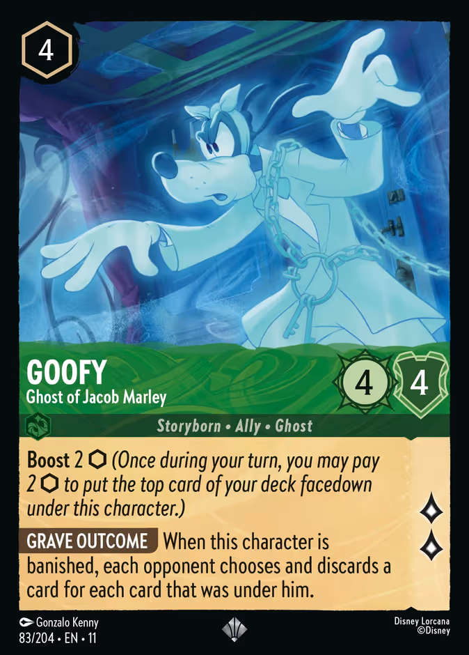 Goofy - Ghost of Jacob Marley Lorcana card (83/204, Winterspell)