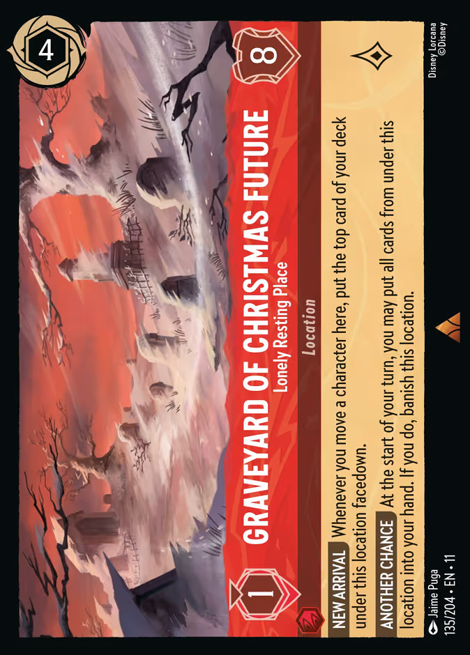 Graveyard of Christmas Future - Lonely Resting Place Lorcana card (135/204, Winterspell)