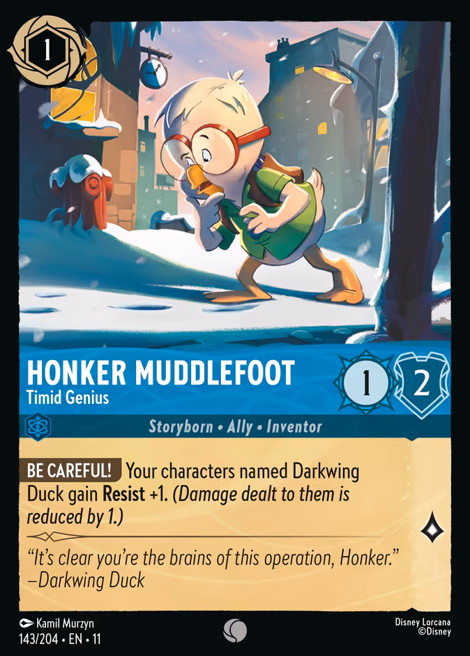Honker Muddlefoot - Timid Genius Lorcana card (143/204, Winterspell)