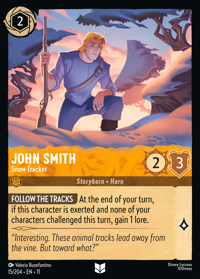 John Smith - Snow Tracker Lorcana card (15/204, Winterspell)