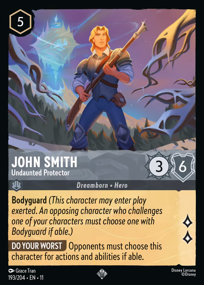 John Smith - Undaunted Protector Lorcana card (193/204, Winterspell)