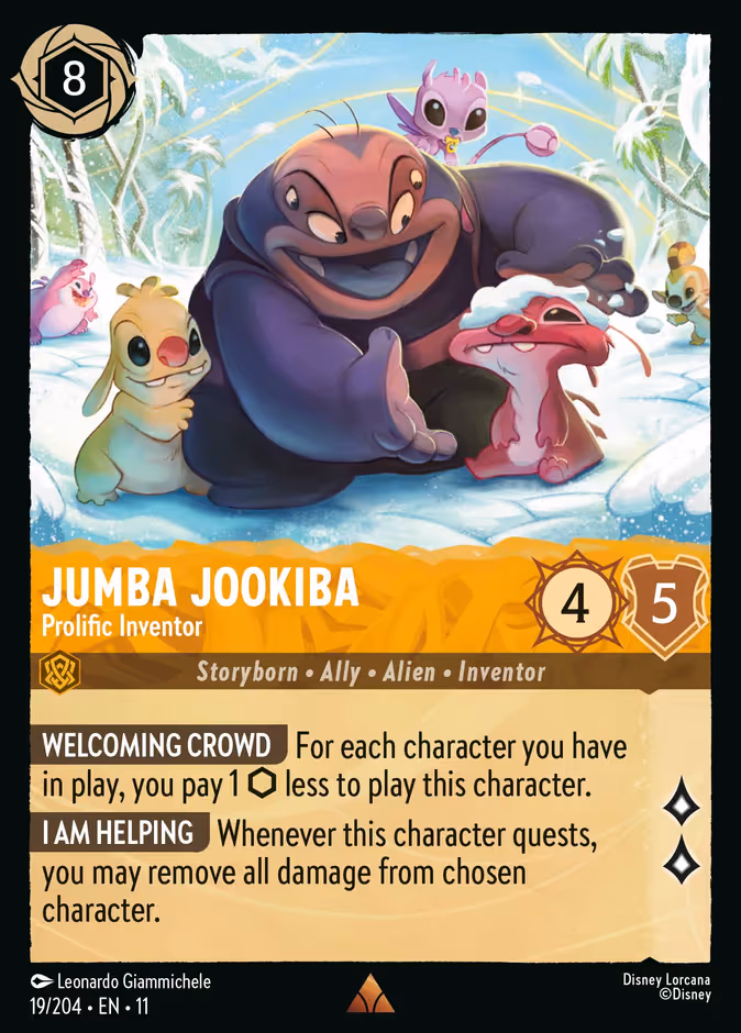 Jumba Jookiba - Prolific Inventor Lorcana card (19/204, Winterspell)