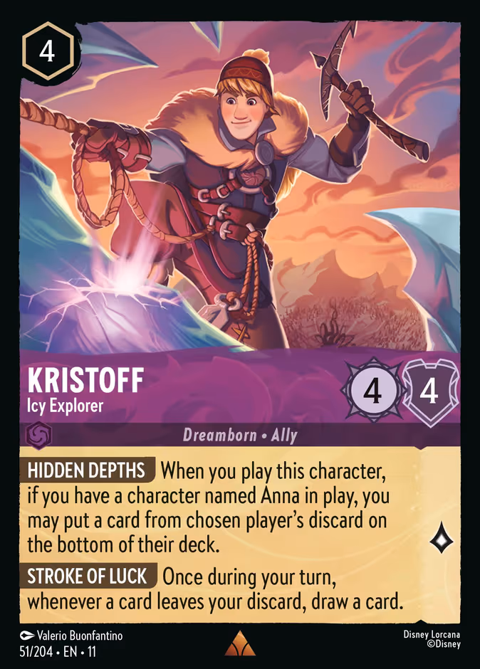 Kristoff - Icy Explorer Lorcana card (51/204, Winterspell)