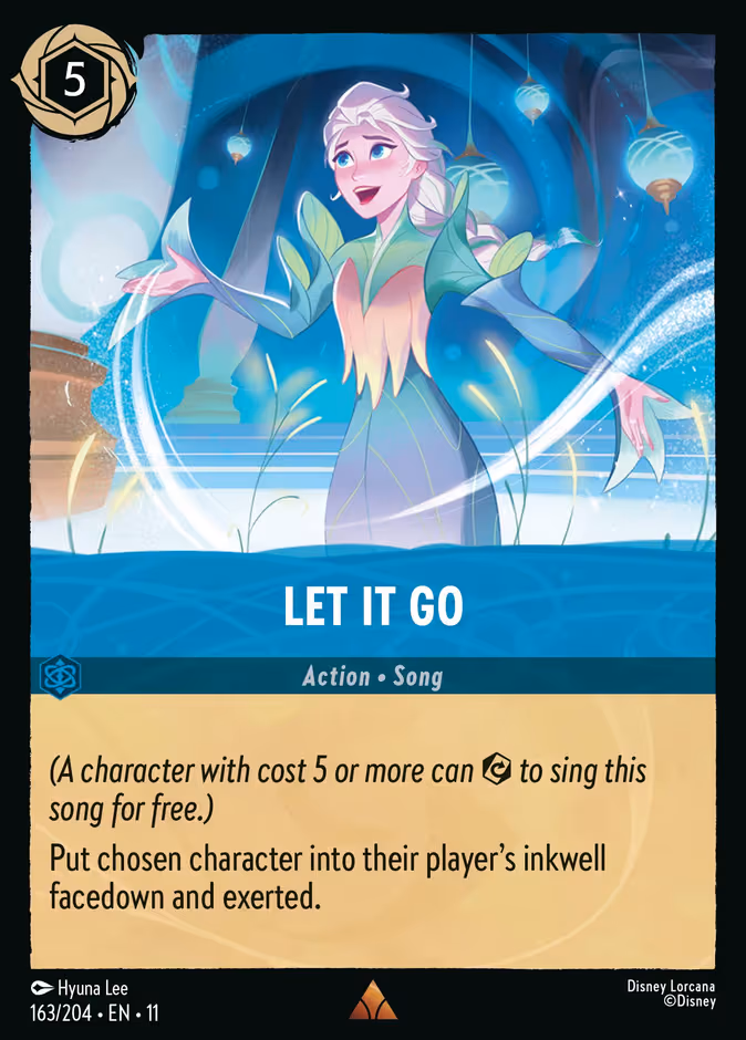 Let It Go Lorcana card (163/204, Winterspell)