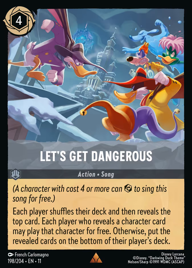 Let's Get Dangerous Lorcana card (198/204, Winterspell)