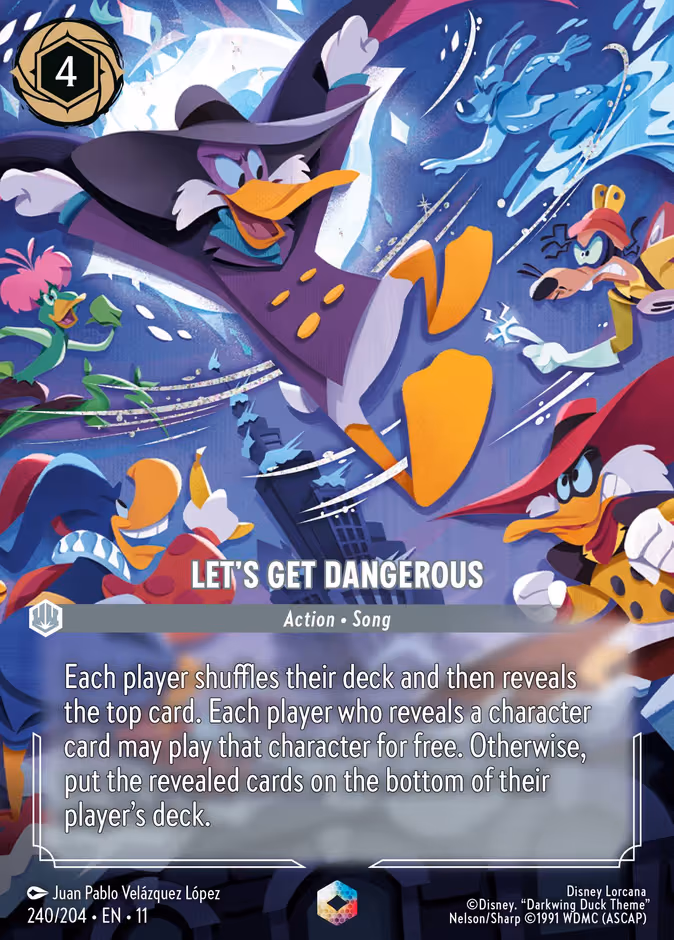 Let's Get Dangerous Lorcana card (240/204, Winterspell)