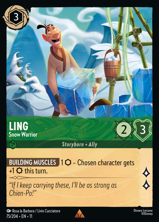 Ling - Snow Warrior Lorcana card (75/204, Winterspell)