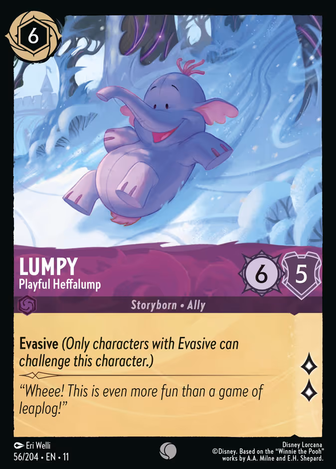 Lumpy - Playful Heffalump Lorcana card (56/204, Winterspell)