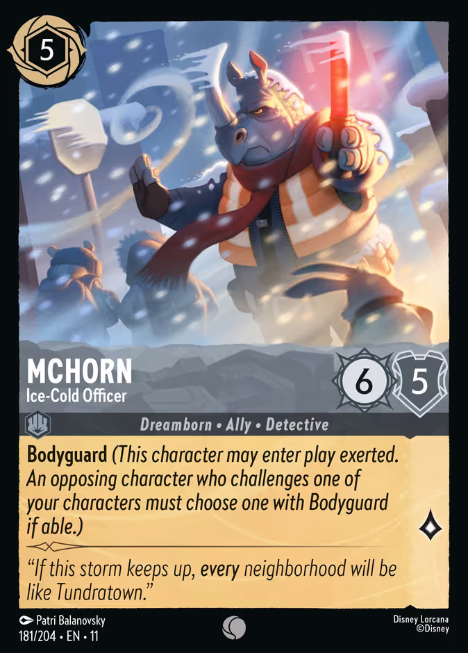 McHorn - Ice-Cold Officer Lorcana card (181/204, Winterspell)