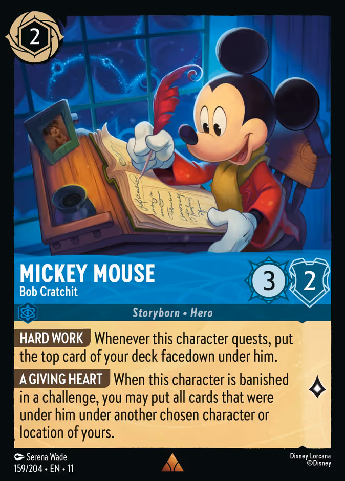Mickey Mouse - Bob Cratchit Lorcana card (159/204, Winterspell)