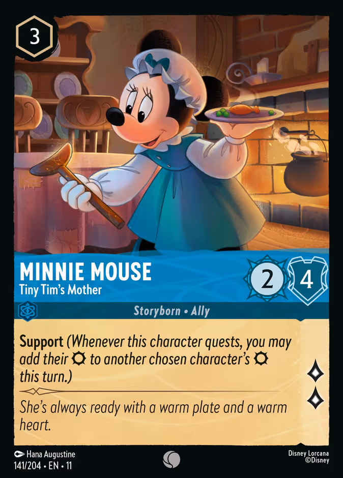Minnie Mouse - Tiny Tim's Mother Lorcana card (141/204, Winterspell)