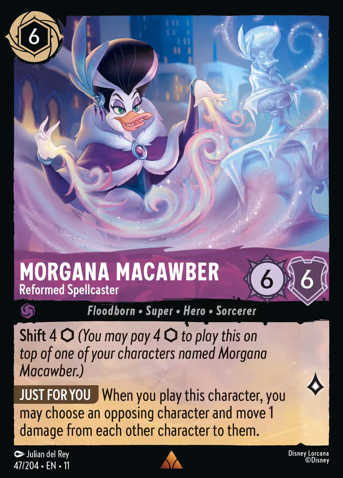 Morgana Macawber - Reformed Spellcaster Lorcana card (47/204, Winterspell)