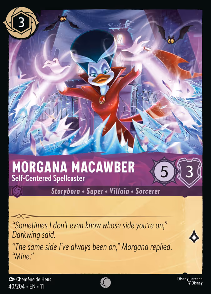 Morgana Macawber - Self-Centered Spellcaster Lorcana card (40/204, Winterspell)