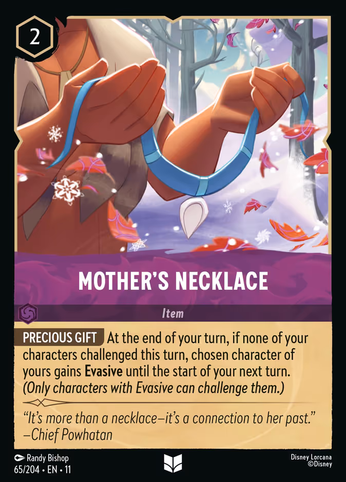Mother's Necklace Lorcana card (65/204, Winterspell)