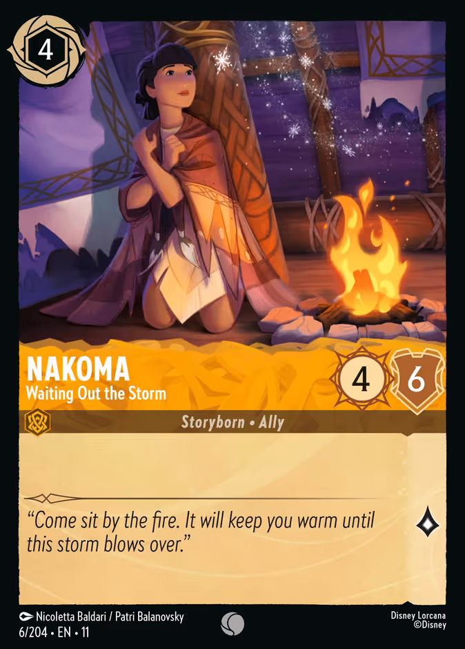 Nakoma - Waiting Out the Storm Lorcana card (6/204, Winterspell)