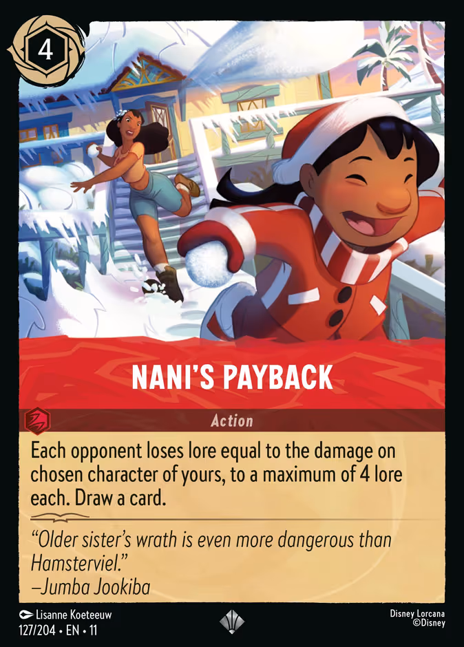 Nani's Payback Lorcana card (127/204, Winterspell)