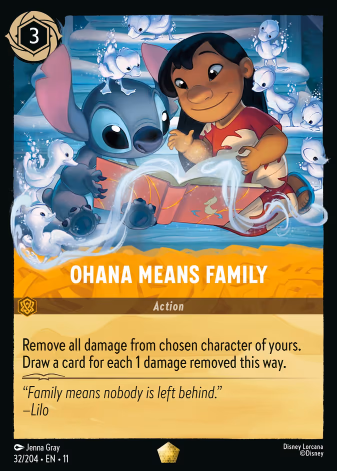Ohana Means Family Lorcana card (32/204, Winterspell)