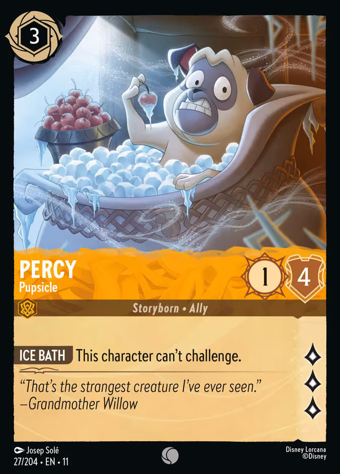 Percy - Pupsicle Lorcana card (27/204, Winterspell)