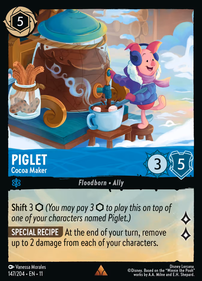 Piglet - Cocoa Maker Lorcana card (147/204, Winterspell)