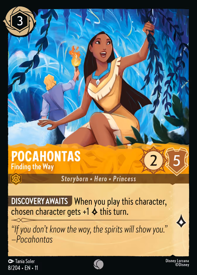 Pocahontas - Finding the Way Lorcana card (8/204, Winterspell)