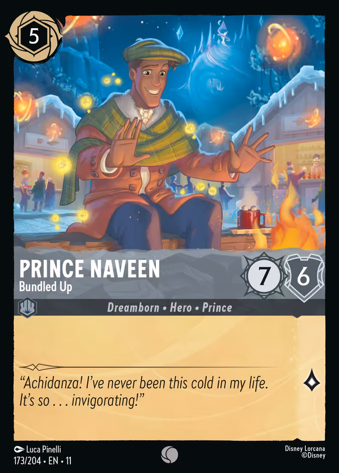 Prince Naveen - Bundled Up Lorcana card (173/204, Winterspell)
