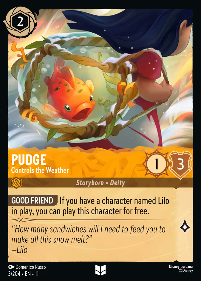 Pudge - Controls the Weather Lorcana card (3/204, Winterspell)