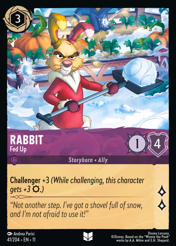 Rabbit - Fed Up Lorcana card (41/204, Winterspell)