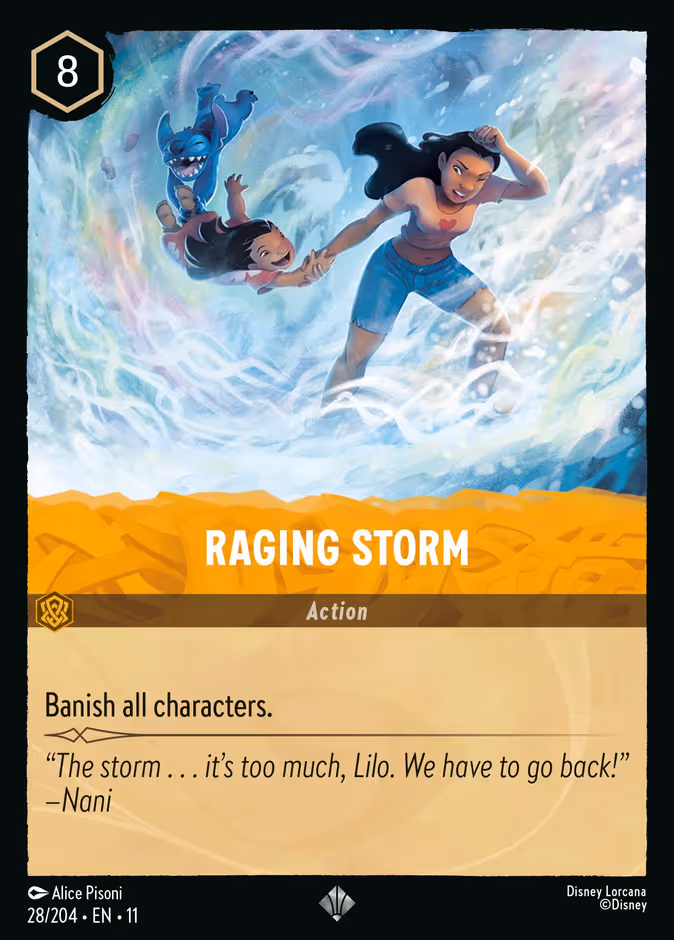 Raging Storm Lorcana card (28/204, Winterspell)