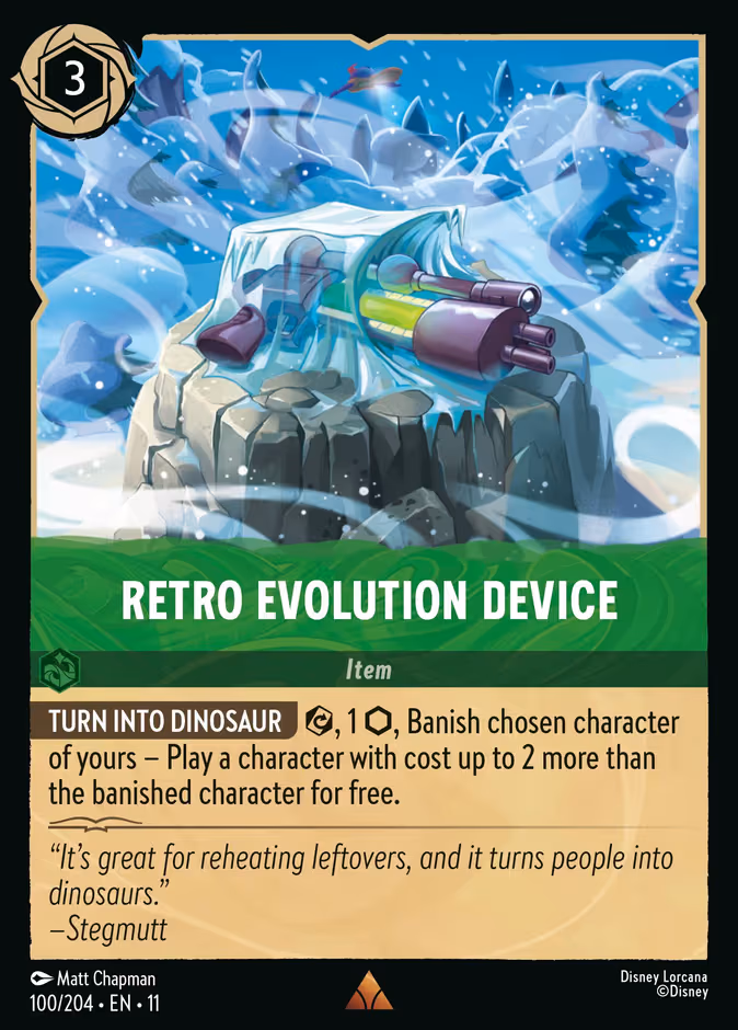 Retro Evolution Device Lorcana card (100/204, Winterspell)