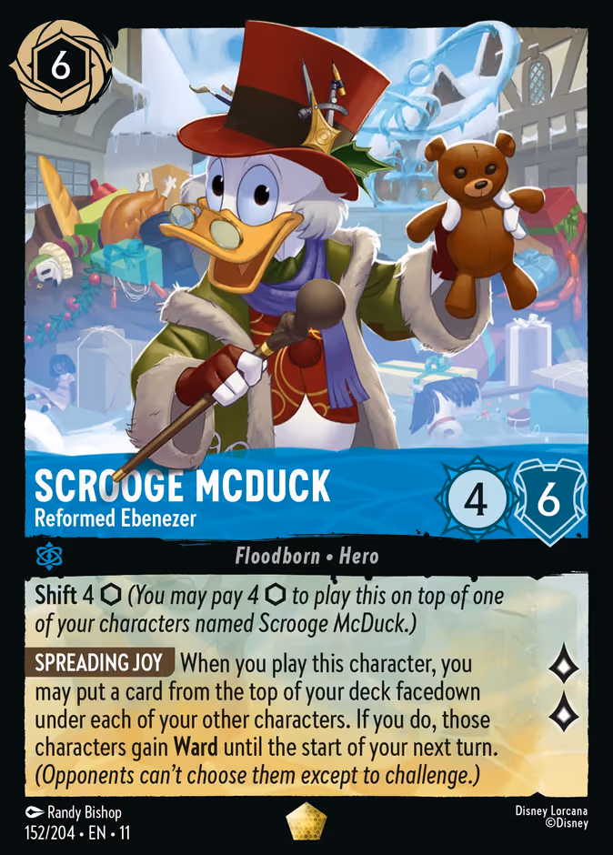 Scrooge McDuck - Reformed Ebenezer Lorcana card (152/204, Winterspell)