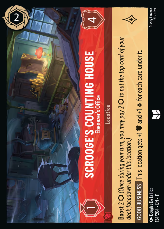 Scrooge's Counting House - Ebenezer's Office Lorcana card (134/204, Winterspell)