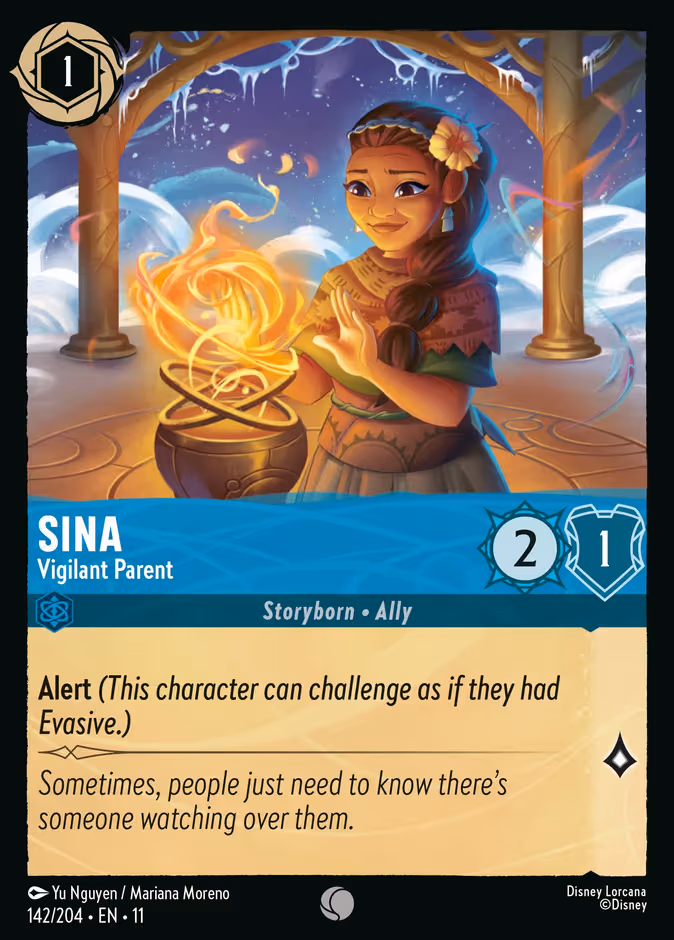 Sina - Vigilant Parent Lorcana card (142/204, Winterspell)