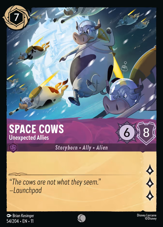 Space Cows - Unexpected Allies Lorcana card (54/204, Winterspell)