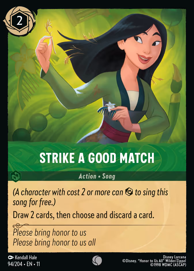 Strike A Good Match Lorcana card (94/204, Winterspell)