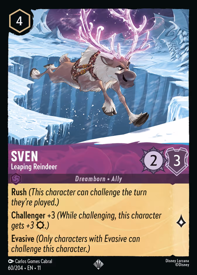 Sven - Leaping Reindeer Lorcana card (60/204, Winterspell)