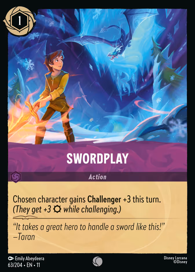 Swordplay Lorcana card (63/204, Winterspell)