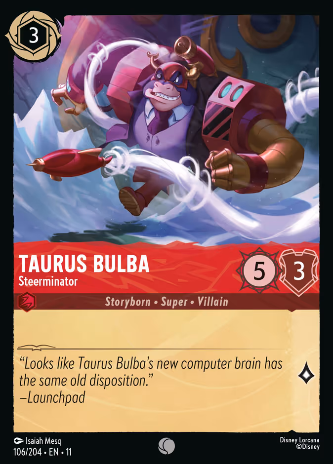 Taurus Bulba - Steerminator Lorcana card (106/204, Winterspell)