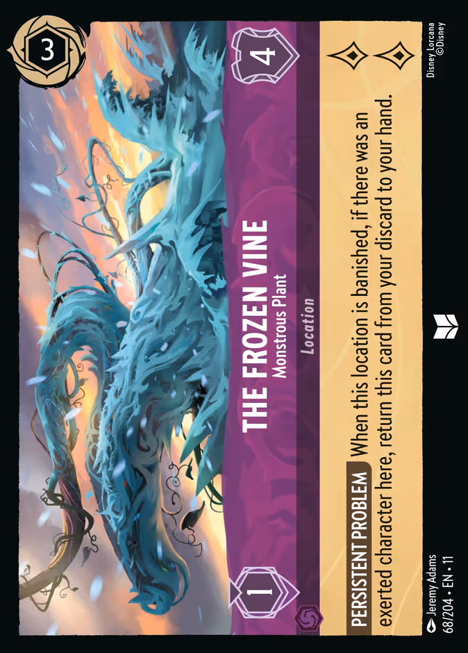 The Frozen Vine - Monstrous Plant Lorcana card (68/204, Winterspell)