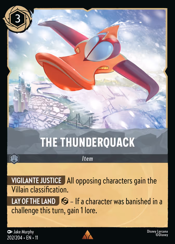 The Thunderquack Lorcana card (202/204, Winterspell)