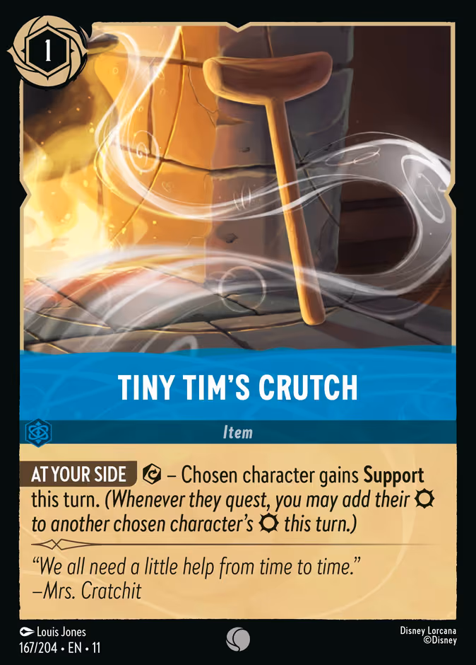 Tiny Tim's Crutch Lorcana card (167/204, Winterspell)