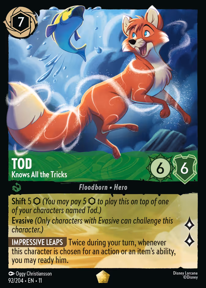 Tod - Knows All the Tricks Lorcana card (92/204, Winterspell)