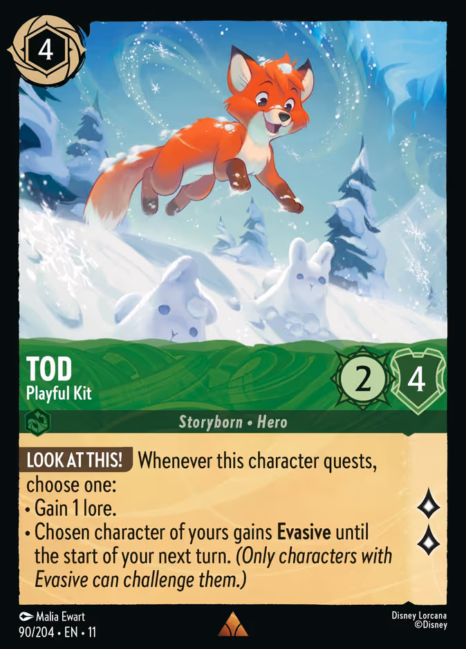 Tod - Playful Kit Lorcana card (90/204, Winterspell)
