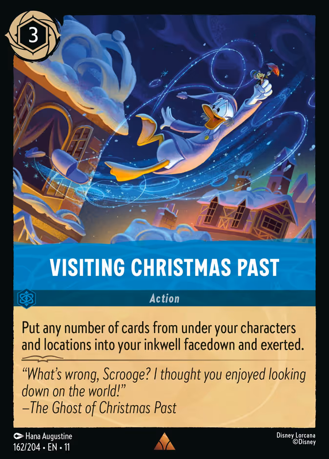 Visiting Christmas Past Lorcana card (162/204, Winterspell)