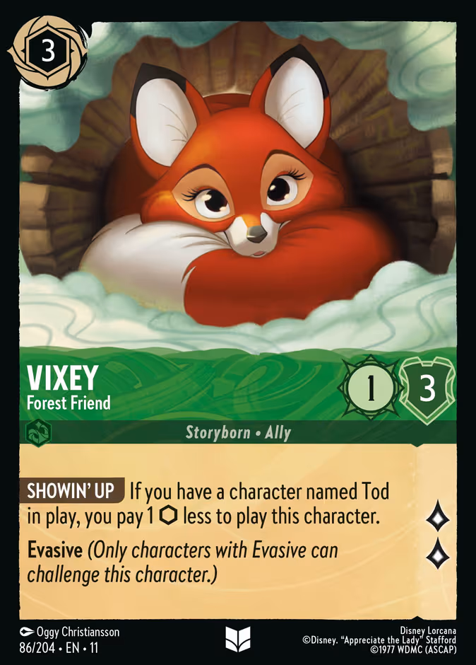 Vixey - Forest Friend Lorcana card (86/204, Winterspell)