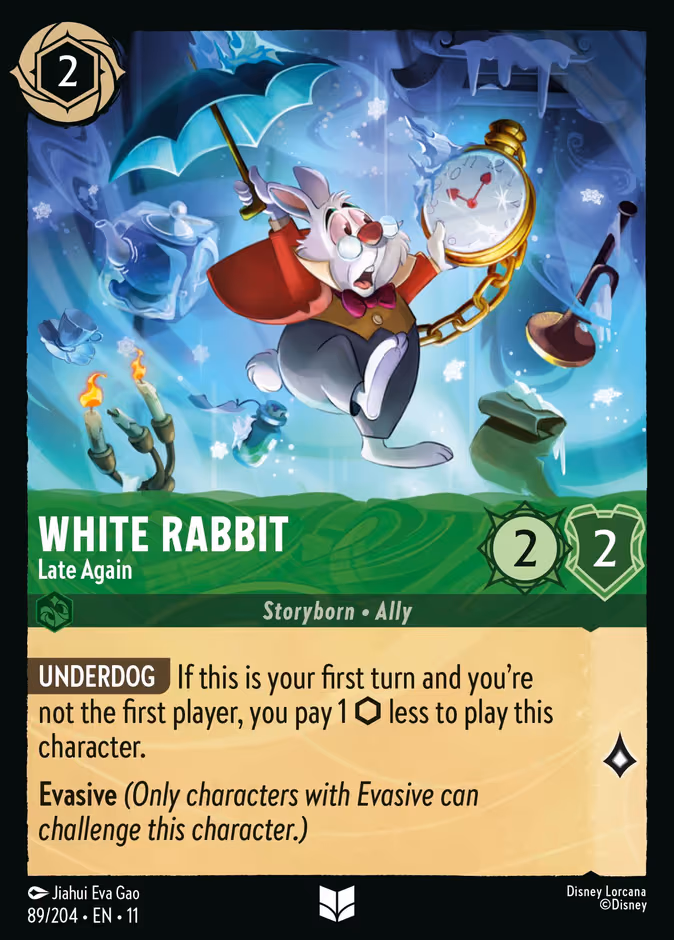White Rabbit - Late Again Lorcana card (89/204, Winterspell)