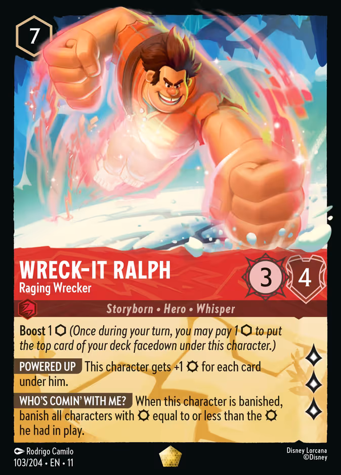 Wreck-it Ralph - Raging Wrecker Lorcana card (103/204, Winterspell)