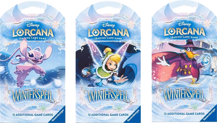 Disney Lorcana Winterspell Sleeved Booster Pack Art Bundle [Set of 3]